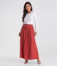 Saia Midi Endless Tencel Twill Feminina Marrom Saia Midi Endless Tencel Twill Feminina Marrom