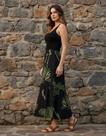 Saia midi estampada em viscose com babado lunender 34761 Saia midi estampada em viscose com babado lunender 34761