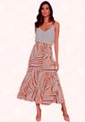 Saia Midi Estampada - Moda Casual Chic