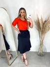 Saia MIDI Evasê Com Fenda Frontal - Vilma Valentti Saia MIDI Evasê Com Fenda Frontal - Vilma Valentti