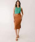 Saia Midi Feminina Canelada Marisa-61076