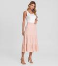 Saia Midi Feminina Duas Marias Em Viscose Dianna Marrom