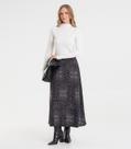 Saia Midi Feminina Em Viscotorcion Rovitex Preto