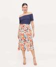 Saia Midi Feminina Estampada Amarração Marisa-66006