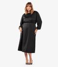 Saia Midi Feminina Evasê Plus Size Secret Glam Preto