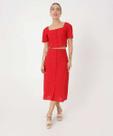 Saia Midi Feminina Laise Botões Marisa-16389