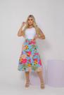 Saia Midi Gode Cintura Alta Rodada Moda Evangelica - S18