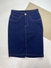Saia Midi Jeans Feminina Michele Collection Ref. 1201 Saia Midi Jeans Feminina Michele Collection Ref. 1201
