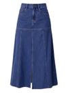 Saia Midi Jeans Malwee 1000134245 Feminina Cintura Média Evasê T. 38/48 Saia Midi Jeans Malwee 1000134245 Feminina Cintura Média Evasê T. 38/48