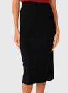 Saia Midi Malwee 1000119560 Feminina Canelada Malha Viscose T. P/GG