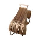 Saia Midi Plissada De Cetim Vintage Feminina Com Cintura Alta E Elástico Largo, Cor Sólida Para O