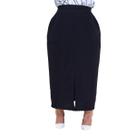 Saia Midi Plus Size Curvy Fenda Frontal Bolso Funcionais Elegante