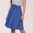 Saia Midi Rodada Azul Jeans Evasê Com Cinto Moda Evangélica Cor:Azul JeansTamanho:M Saia Midi Rodada Azul Jeans Evasê Com Cinto Moda Evangélica Cor:Azul JeansTamanho:M