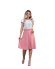 Saia midi rosa suplex moda evangelica tamanho M Saia midi rosa suplex moda evangelica tamanho M