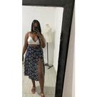 Saia Midi saia longa saia com fenda frontal Saia Midi saia longa saia com fenda frontal