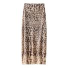 Saia Midi Tule Estampa Leopardo - Cintura Alta, Vintage