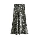 Saia Midi Vintage com Estampa de Leopardo - Cintura Alta - Estilo Elegante e Casual