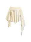 Saia Milumia Flowy Ruched Assimétrica Mini Apricot Feminina