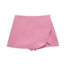 Saia Mini Assimétrica Preta De Cintura Alta Para Mulheres, Moda Casual De Verão