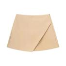 Saia Mini Assimétrica Preta De Cintura Alta Para Mulheres, Moda De Verão
