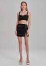 Saia mini com fenda cintura alta myft feminina Saia mini com fenda cintura alta myft feminina