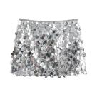 Saia Mini De Lantejoulas Marrom Para Mulheres, Sexy, Envolvente, Para Festas De Natal, Ano Novo,