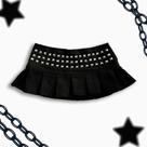 Saia Mini Gótica Punk Y2K Para Mulheres, Com Studs, Estilo Harajuku, Sexy, Com Plissado, Saia Kawaii