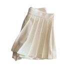 Saia Mini Plissada Branca De Cintura Alta Para Mulheres, Saia De Dança Estilo Coreano De Verão ZOKI Saia Mini Plissada Branca De Cintura Alta Para Mulheres, Saia De Dança Estilo Coreano De Verão ZOKI