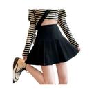 Saia Mini Plissada Branca De Cintura Alta Para Mulheres, Saia De Dança JK Preta Em a Para O Verão,