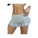 Saia Mini Plissada Feminina Slim De Cintura Baixa Estilo Preppy Moda Verão Streetwear 2024