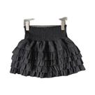 Saia Mini Preta De Cintura Alta Com Babados Y2K Streetwear Kawaii Renda A-Line Moda Coreana De Verão