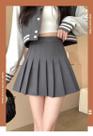 Saia Mini Xadrez Cinza De Cintura Alta Feminina Kawaii Harajuku Uniforme Escolar