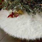 Saia P/ Arvore De Natal Pelúcia Pelo Alto 7cm Branca 70cm Saia P/ Arvore De Natal Pelúcia Pelo Alto 7cm Branca 70cm