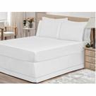 Saia P/ Cama Box Casal King 01 Peça Branco - Bordados Ricardo