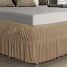 Saia P/ Cama Box - Malha - King Size - Bege - Adomes