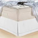Saia p/ Cama Box Solteiro Classic Rústica Juma Branco