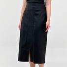 Saia Pacific Blue Midi em P.u Feminina