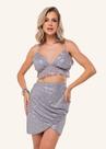 Saia Paete Prata Sawary Fashion