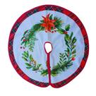 Saia Para Árvore de Natal Azevinho/Bico de Papagaio Ø60cm Estampada - Poliéster.