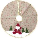 Saia para Árvore de Natal Decorada Rústica Bege e Dourado Papai Noel Xadrez 60cm - Master Christmas Saia para Árvore de Natal Decorada Rústica Bege e Dourado Papai Noel Xadrez 60cm - Master Christmas