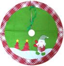 Saia para Árvore de Natal Decorada Vermelho e Verde Luxo Papai Noel Tricot Funny 90cm - Magizi Saia para Árvore de Natal Decorada Vermelho e Verde Luxo Papai Noel Tricot Funny 90cm - Magizi