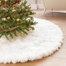 Saia para Árvore de Natal iMucci em Lã e Pelo Branco 76 cm Saia para Árvore de Natal iMucci em Lã e Pelo Branco 76 cm