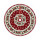 Saia Para Árvore De Natal Xadrez Vermelha E Preta Com Flocos De Neve VIKAMA Divine Ambiance Cushion