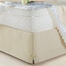 Saia Para Cama Box Casal Padrão Veneza 1 Peça - Bege