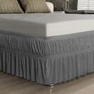 Saia para Cama Box King em Malha Adomes Cinza