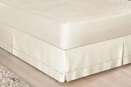 Saia para cama box solteiro percal 180 fios ponto palito