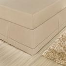 Saia para cama box solteiro ponto palito percal 180 fios 01 pç cáqui