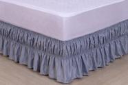 Saia para Cama Box Solteiro, Viúva, Casal Padrão e Queen Elasticada Ajustável