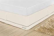 Saia para Cama Solteiro Ponto Palito Andreza - Palha Saia para Cama Solteiro Ponto Palito Andreza - Palha