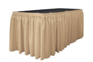 Saia para Mesa LA Linen 6,4 m x 74 cm Caqui com Presilhas
